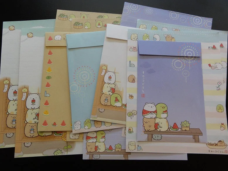 San-X Sumikko Gurashi Watermelon Letter Sets