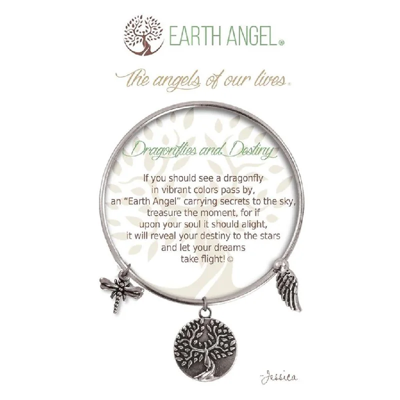 Earth Angel : Dragonflies and Destiny Bracelet in Silver