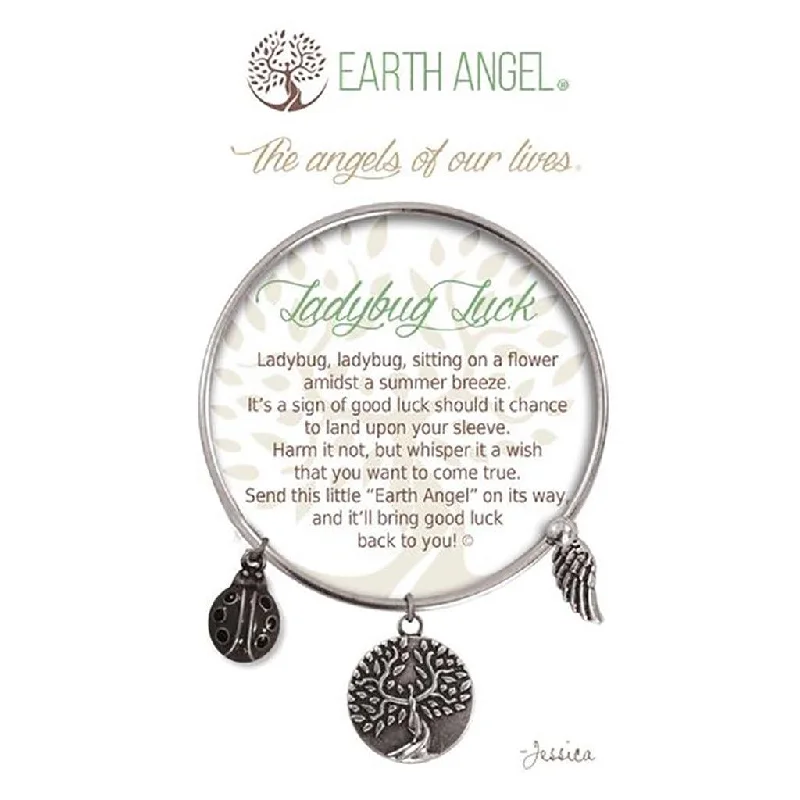 Earth Angel : Ladybug Luck Bracelet in Silver