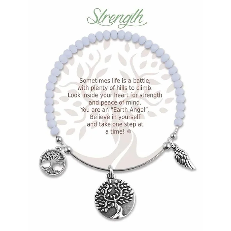 Earth Angel : Strength Radiant White Stone Bracelet