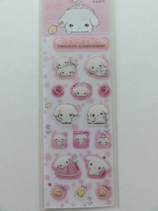 Kawaii Cute San-X Buru Buru Dog Small Sticker Sheet - Pink