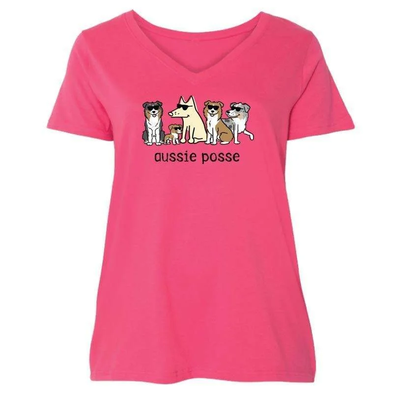 Aussie Posse - Ladies Plus V-Neck Tee