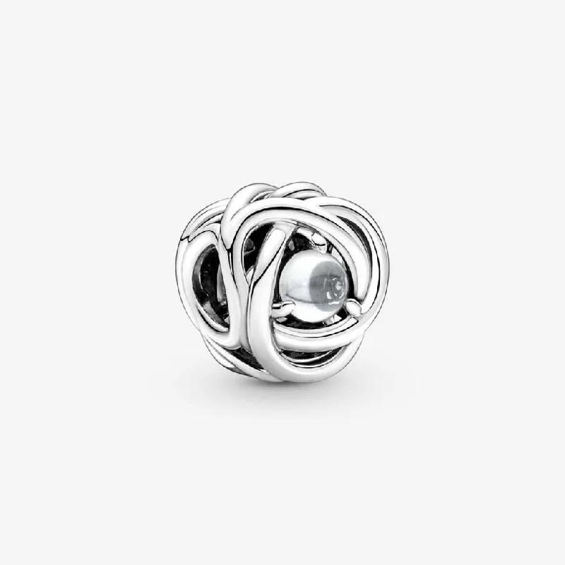 PANDORA : April Clear Eternity Circle Charm