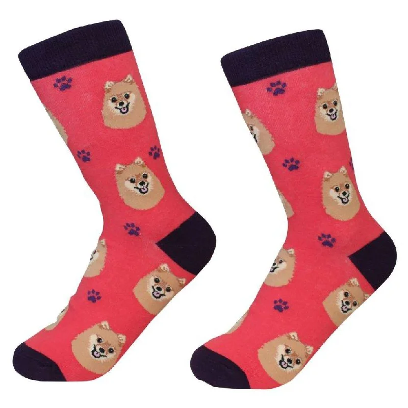 Dog Breed Crew Socks - Pomeranian