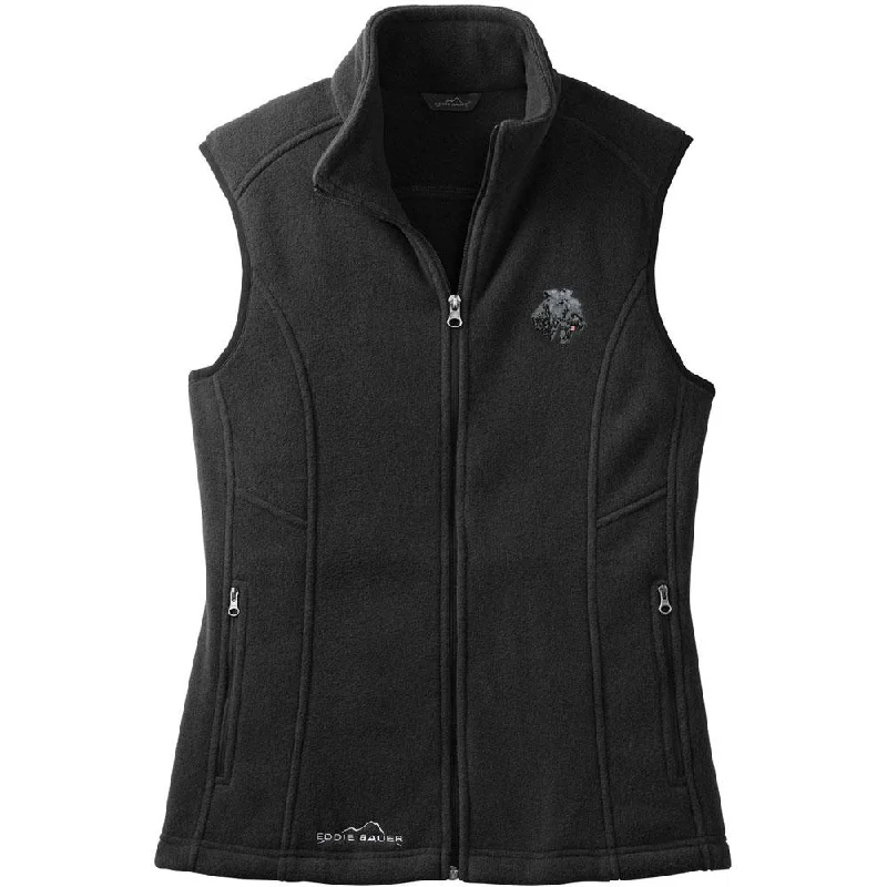 Kerry Blue Terrier Embroidered Ladies Fleece Vest