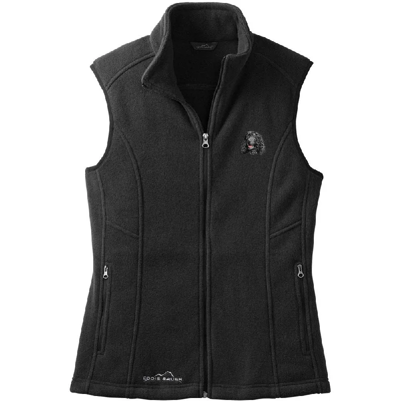 Irish Water Spaniel Embroidered Ladies Fleece Vest