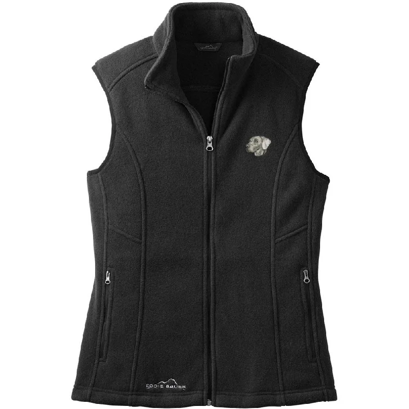 Weimaraner Embroidered Ladies Fleece Vest