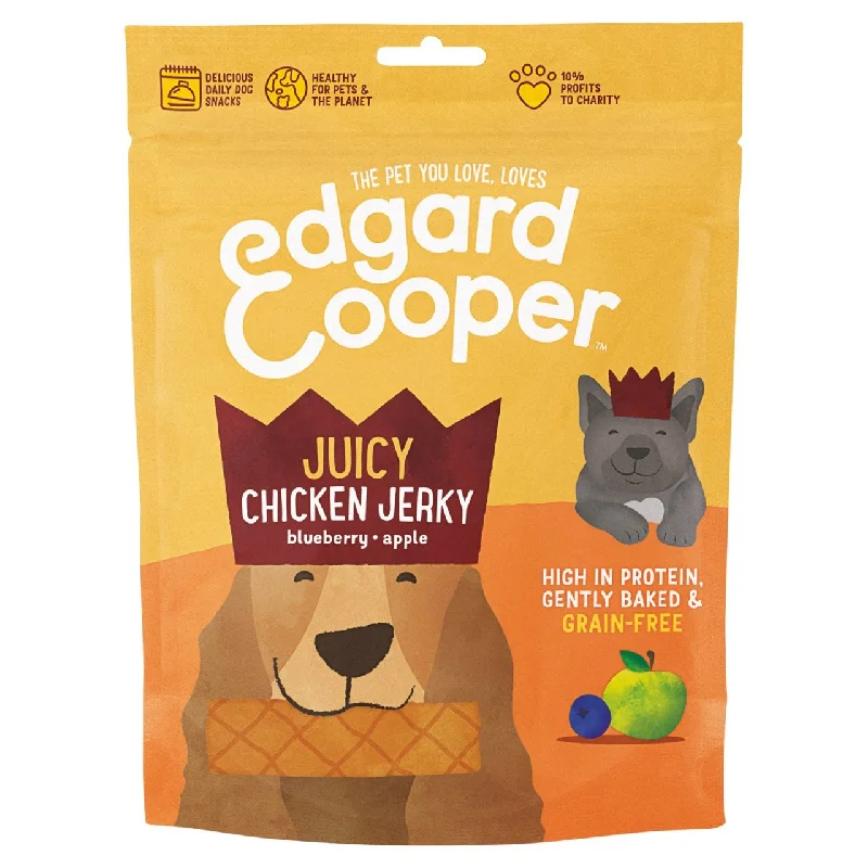 - Food for large dogsEdgard & Cooper Grain Free Jerkys with Chicken Blueberry & Apple Dog Treat 150g