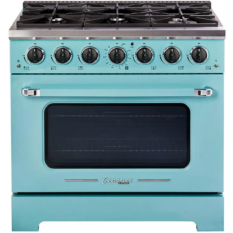 Unique Appliances 36-inch Freestanding Classic Retro Gas Range with Pro Convection UGP-36CR T