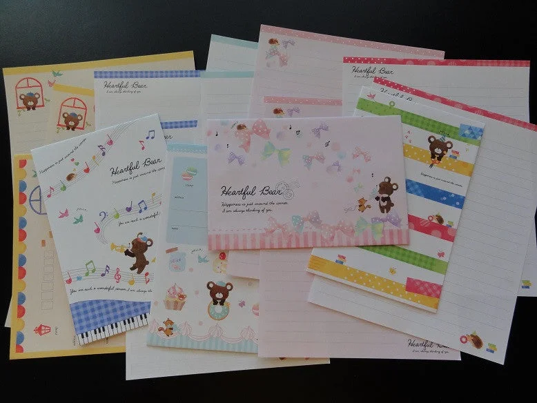 z Crux Heartful Bear Letter Sets