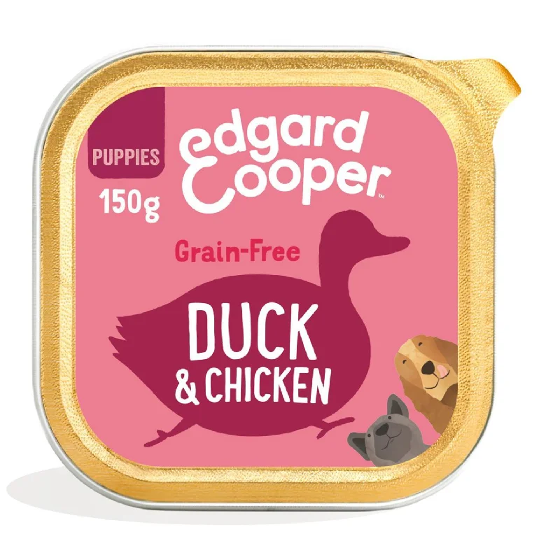 - Dog food helps the digestive systemEdgard & Cooper Puppy Grain Free Wet Dog Food with Duck & Chicken 150g