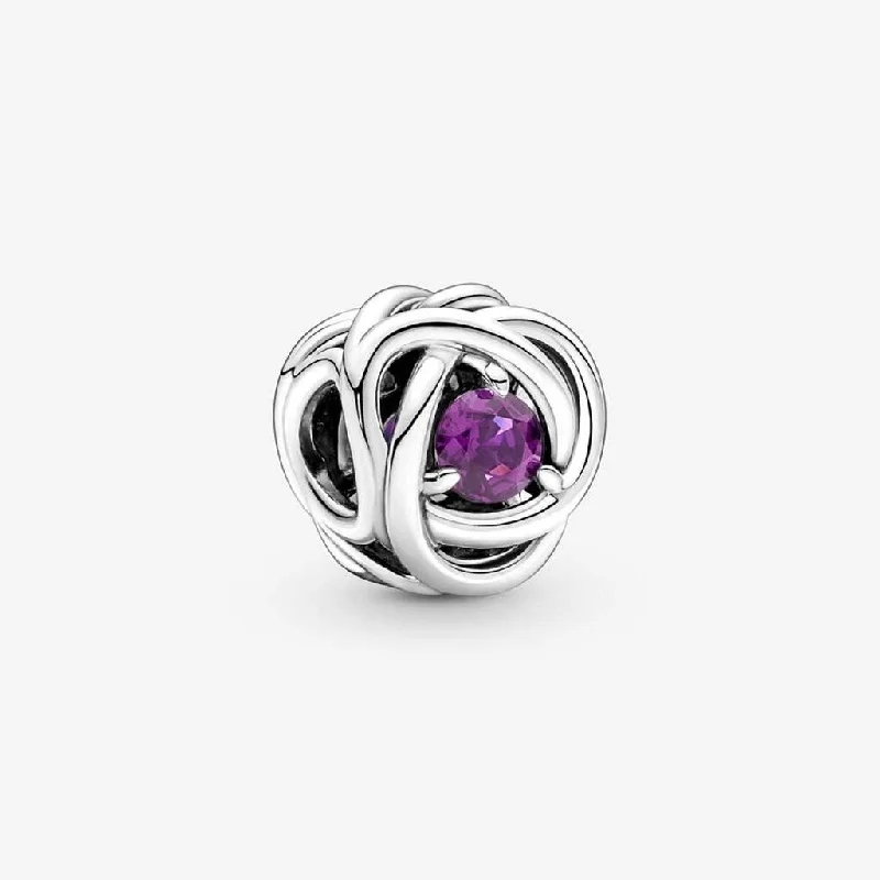 PANDORA : February Purple Eternity Circle Charm